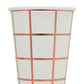 Rose Gold Plaid Stripe Paper Cups