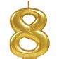 Metallic Gold Numbered Candle Topper |  0-9