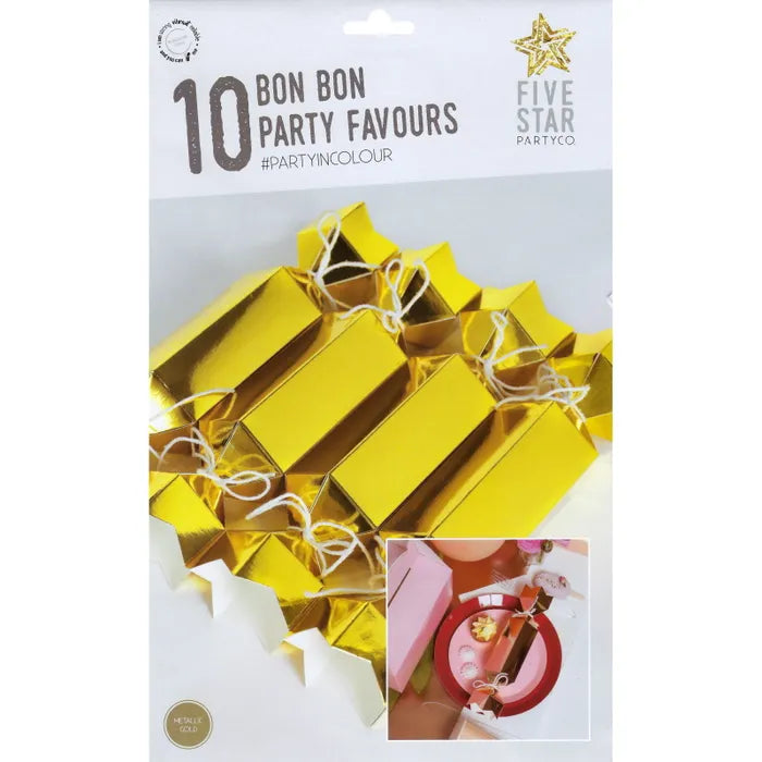 Bon Bon Party Favours - Metallic Gold - Pack of 10