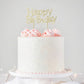 Gold Happy Birthday Cake Topper