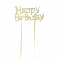 Gold Happy Birthday Cake Topper