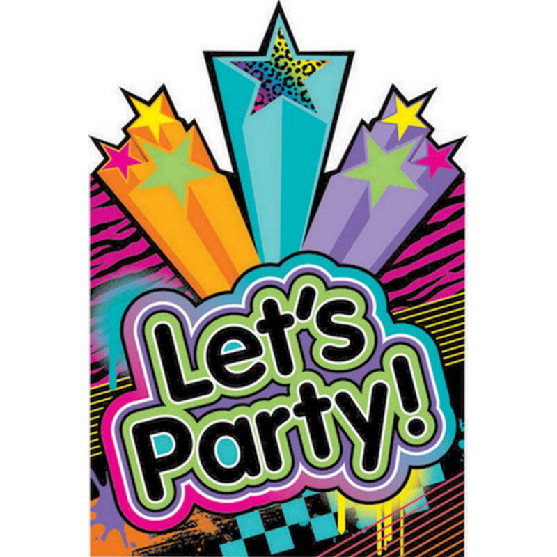 "Let's Party" Birthday Invitations